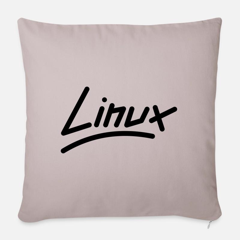 Linux - Vektor - Sofakissenbezug 45 x 45 cm - helles Taupe