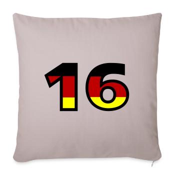 16 Numéro Allemagne Jersey - Housse de coussin décorative 45 x 45 cm - taupe clair - Devant