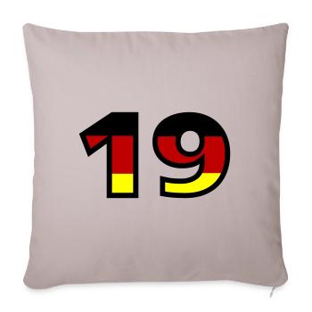 19 Numéro Allemagne Jersey - Housse de coussin décorative 45 x 45 cm - taupe clair - Devant