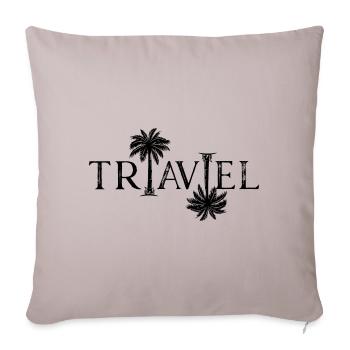 Travel Travel PalmS Beach - Sofa pillowcase 17,3'' x 17,3'' (45 x 45 cm) - light taupe - Front