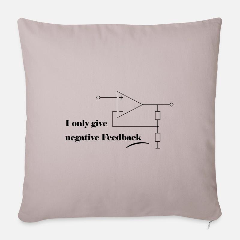 Schaltplan Symbol mit Spruch - Sofakissenbezug 45 x 45 cm - helles Taupe
