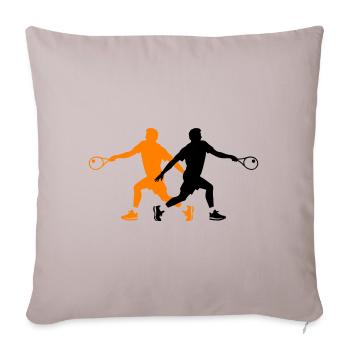 Tennis Player Silhouette - Sofa pillowcase 17,3'' x 17,3'' (45 x 45 cm) - light taupe - Front
