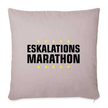 Eskalations Marathon - Sofakissenbezug 45 x 45 cm - helles Taupe - Vorne