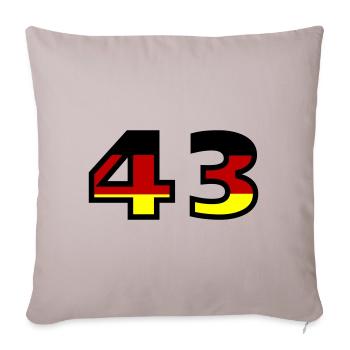 43 Numéro Allemagne Jersey - Housse de coussin décorative 45 x 45 cm - taupe clair - Devant