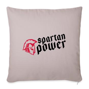 spartan power fitness gym helmet - Sofa pillowcase 17,3'' x 17,3'' (45 x 45 cm) - light taupe - Front