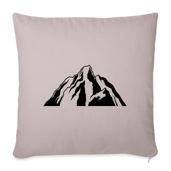 Montagnes symbole de montagnes icône de la nature - Housse de coussin décorative 45 x 45 cm - taupe clair - Devant