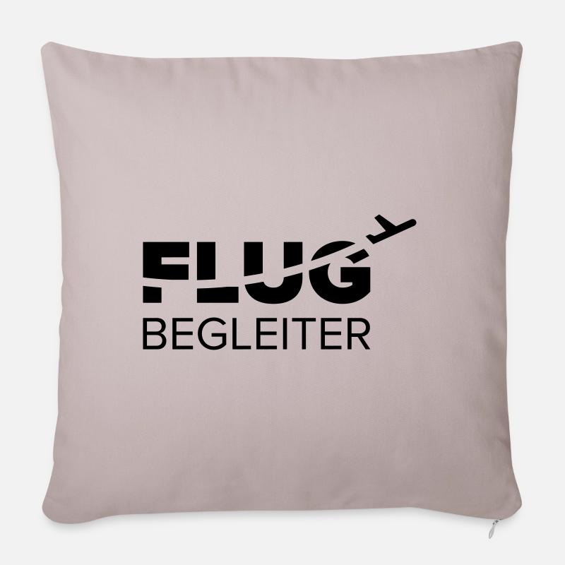 Flugbegleiter - Sofakissenbezug 45 x 45 cm - helles Taupe