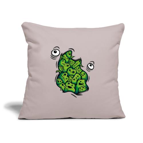 Getting Outside (green version) - Sofa pillowcase 17,3'' x 17,3'' (45 x 45 cm)