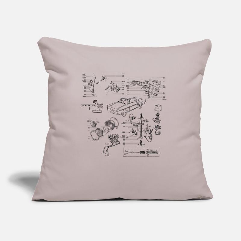 Caravelle exploded view black Sofa pillowcase 17,3'' x 17,3'' (45 x 45 cm)