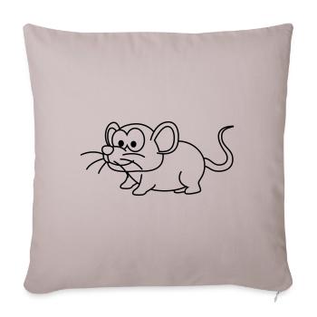 Mouse Comic Animal - Sofa pillowcase 17,3'' x 17,3'' (45 x 45 cm) - light taupe - Front