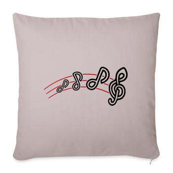 Musical Notes Symbol Music - Sofa pillowcase 17,3'' x 17,3'' (45 x 45 cm) - light taupe - Front