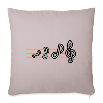 Partitions de musique - Housse de coussin décorative 45 x 45 cm - taupe clair - Devant