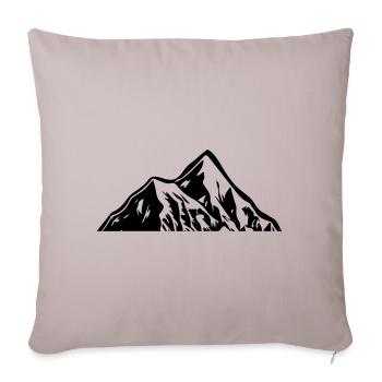Montagne Silhouette Symbole Montagnes - Housse de coussin décorative 45 x 45 cm - taupe clair - Devant
