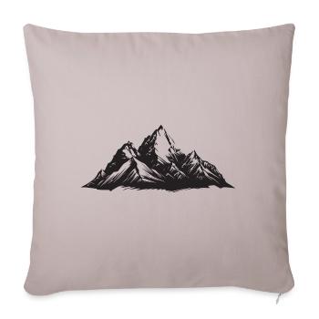 Montagnes de symboles - Housse de coussin décorative 45 x 45 cm - taupe clair - Devant