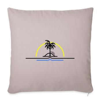 Palm trees symbol island summer - Sofa pillowcase 17,3'' x 17,3'' (45 x 45 cm) - light taupe - Front