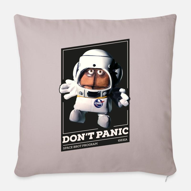 Bernd Das Brot Don't Panic - Sofakissenbezug 45 x 45 cm - helles Taupe