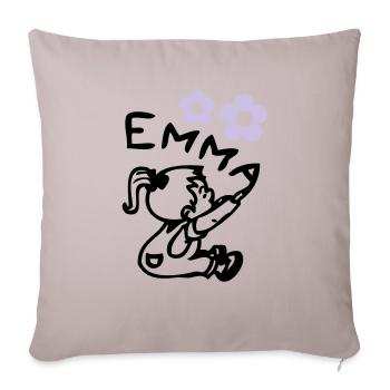naam emma © - Sofa pillowcase 17,3'' x 17,3'' (45 x 45 cm) - light taupe - Front