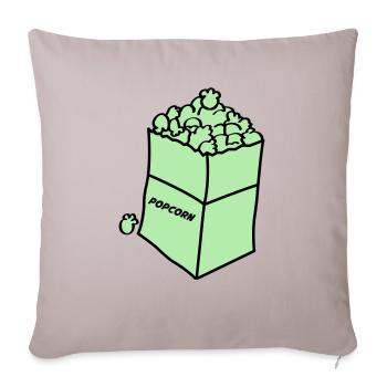 Maïs soufflé 2 - Housse de coussin décorative 45 x 45 cm - taupe clair - Devant