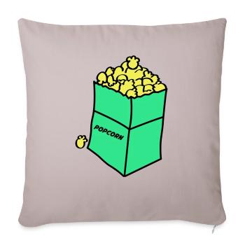 Maïs soufflé 02 - Housse de coussin décorative 45 x 45 cm - taupe clair - Devant