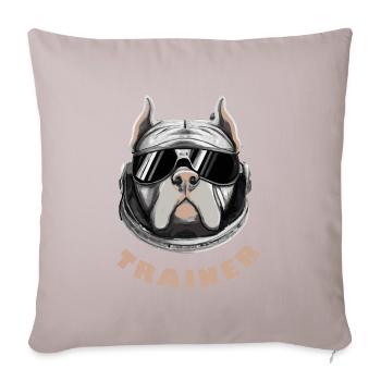 Pitbull Retro Turnschuhe Hund Terrier - Sofakissenbezug 45 x 45 cm - helles Taupe - Vorne