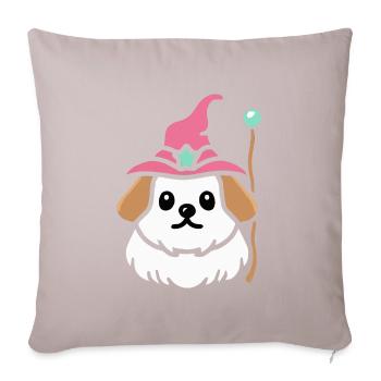 Wizard of the Maltese Dog Gift Retro - Sofa pillowcase 17,3'' x 17,3'' (45 x 45 cm) - light taupe - Front