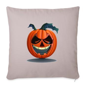 Halloween Kürbis - Sofakissenbezug 45 x 45 cm - helles Taupe - Vorne