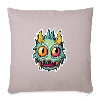 Moines d’Halloween - Housse de coussin décorative 45 x 45 cm - taupe clair - Devant