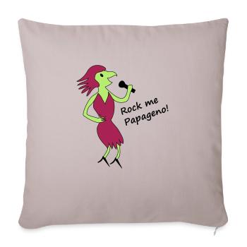 Papagena - in your desired colours - Sofa pillowcase 17,3'' x 17,3'' (45 x 45 cm) - light taupe - Front