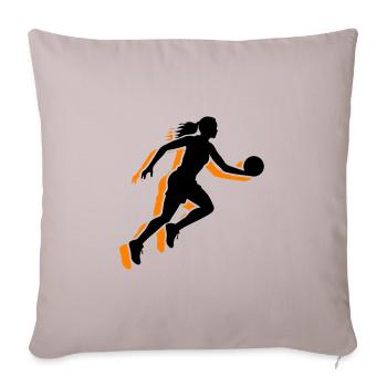 Basketball Player Symbol Basketball Player Woman - Sofa pillowcase 17,3'' x 17,3'' (45 x 45 cm) - light taupe - Front