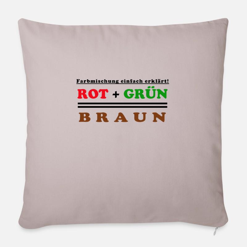 rot + grün = braun - Sofakissenbezug 45 x 45 cm - helles Taupe