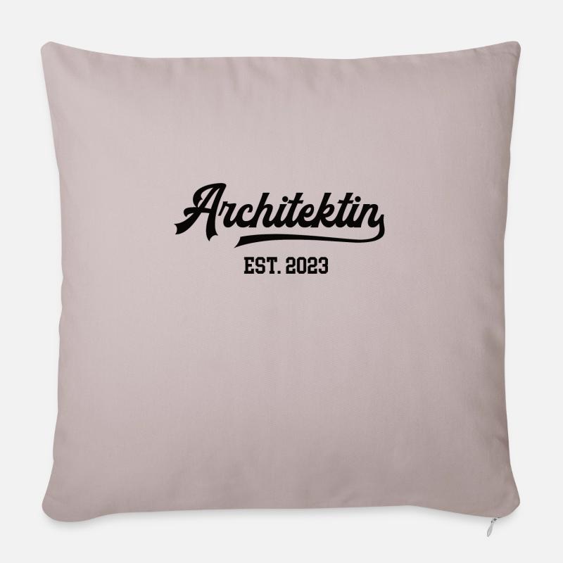 Architektin Architektur Studentin Abschluss 2023 - Sofakissenbezug 45 x 45 cm - helles Taupe