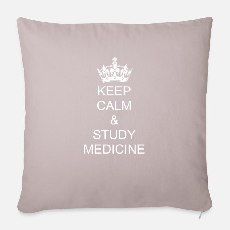 Keep calm and study medicine - Sofakissenbezug 45 x 45 cm - helles Taupe
