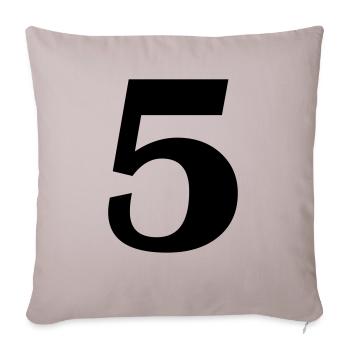 5 - Sofakissenbezug 45 x 45 cm - helles Taupe - Vorne