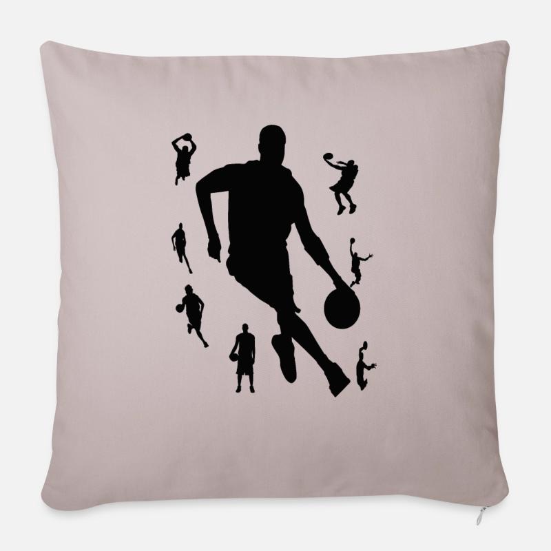 Basketball - Sofakissenbezug 45 x 45 cm - helles Taupe