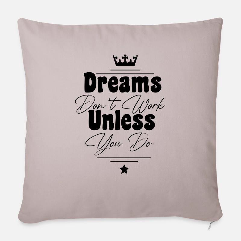 dream design black - Sofa pillowcase 17,3'' x 17,3'' (45 x 45 cm) - light taupe