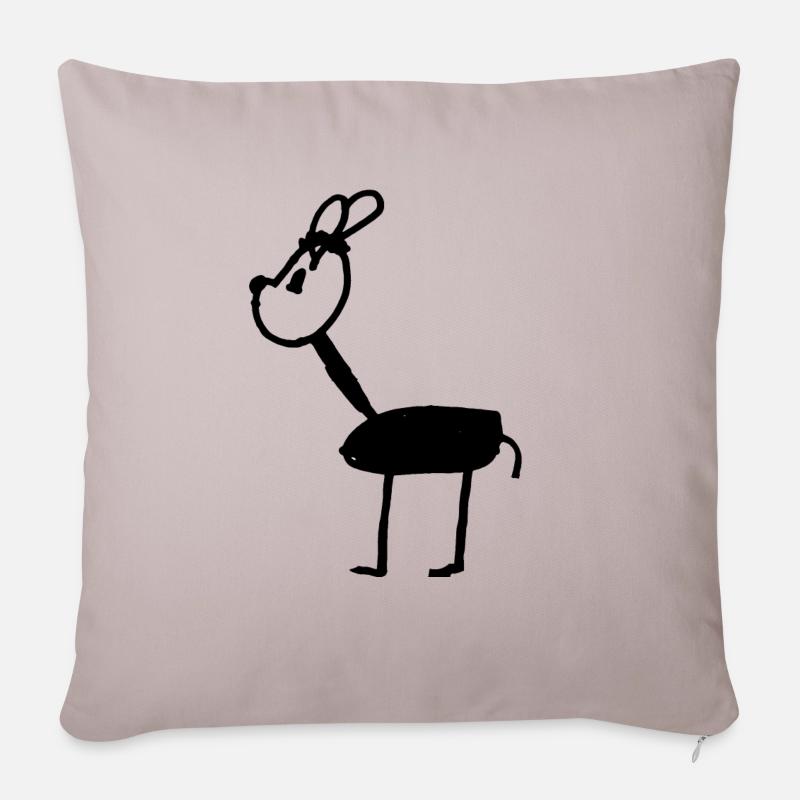 Tier - Sofakissenbezug 45 x 45 cm - helles Taupe