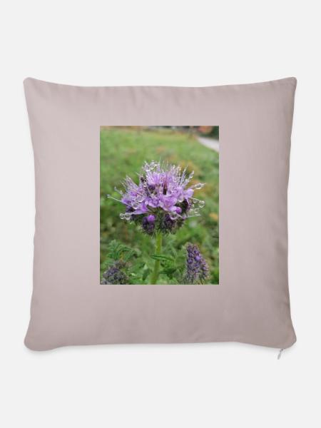 blume, Natur, - Sofakissenbezug 45 x 45 cm - helles Taupe