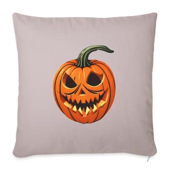 Halloween Kürbis - Sofakissenbezug 45 x 45 cm - helles Taupe - Vorne