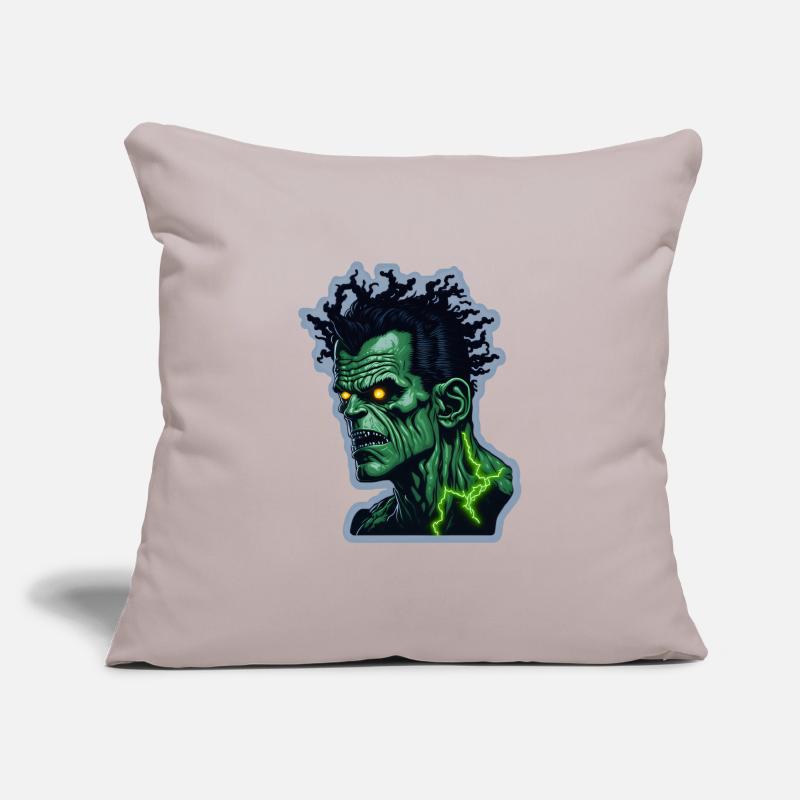 Monstre vert Halloween 3 Housse de coussin décorative 45 x 45 cm