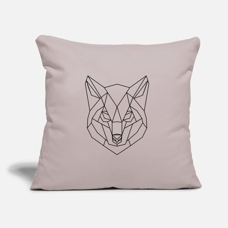 Wolf Low Polygon Wolf Low Poly Wolf Head 3D Net Sofa pillowcase 17,3'' x 17,3'' (45 x 45 cm)