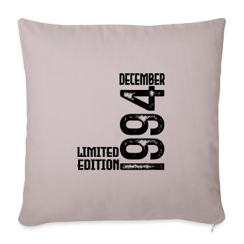 Birthday Gift December 1994. December 1994. - Sofa pillowcase 17,3'' x 17,3'' (45 x 45 cm) - light taupe - Front