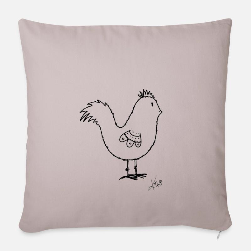 noir Hennri - Housse de coussin décorative 45 x 45 cm - taupe clair