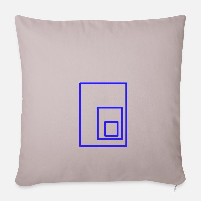 Rectangles - Housse de coussin décorative 45 x 45 cm - taupe clair