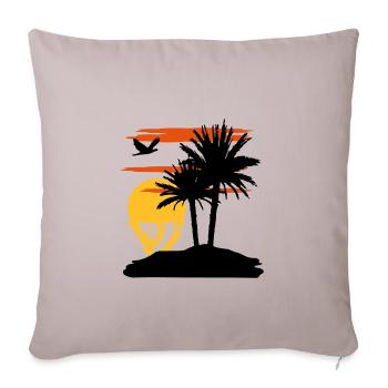 Sonnenuntergang - Sunset - Sofa pillowcase 17,3'' x 17,3'' (45 x 45 cm) - light taupe - Front