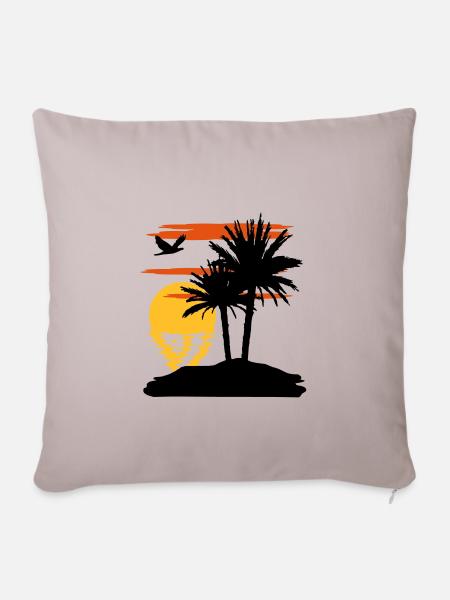 Sonnenuntergang - Sunset - Sofakissenbezug 45 x 45 cm - helles Taupe