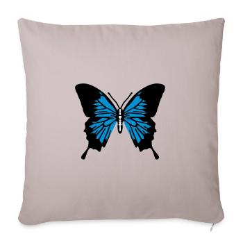 Papillon - Housse de coussin décorative 45 x 45 cm - taupe clair - Devant