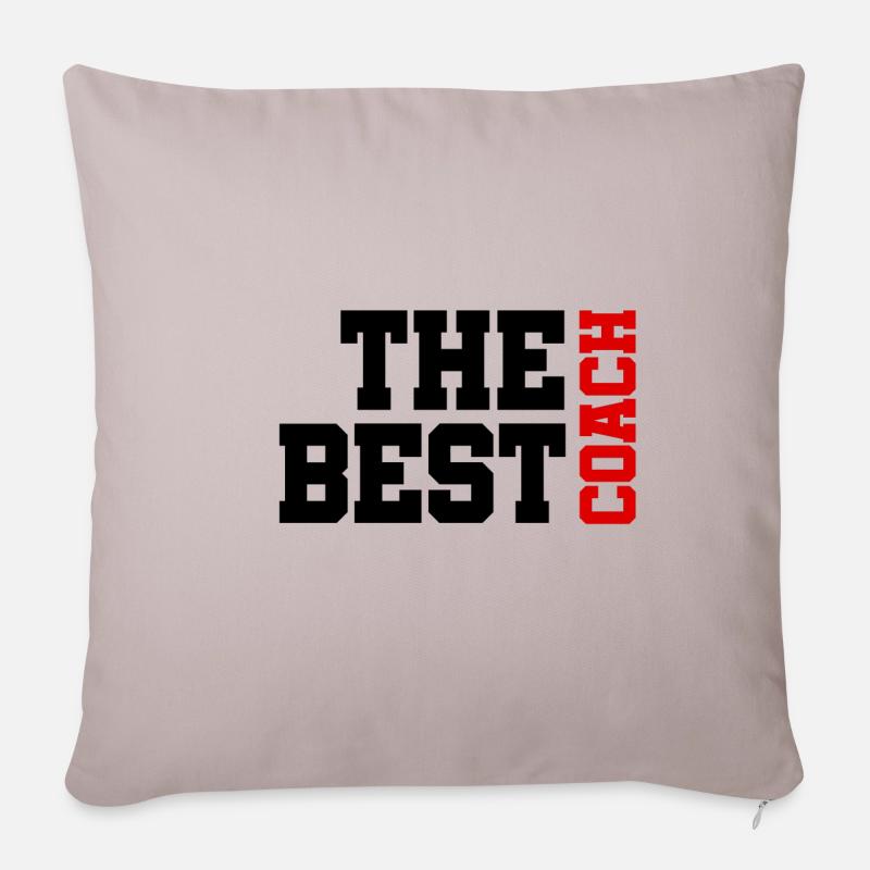 The best Coach - Der beste Trainer - Sofakissenbezug 45 x 45 cm - helles Taupe