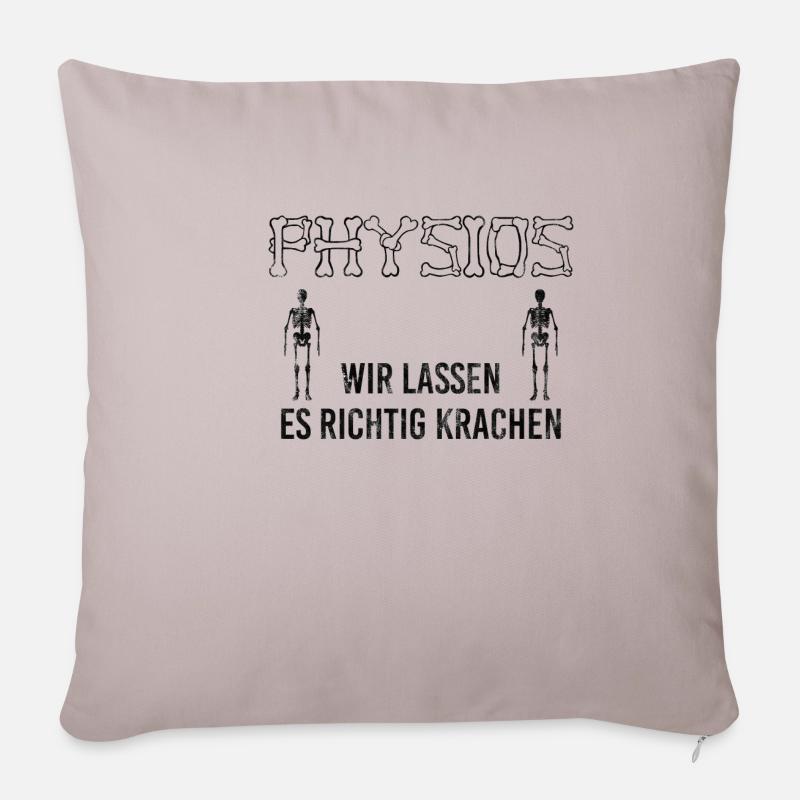 Physios Massage Physiotherapie - Sofakissenbezug 45 x 45 cm - helles Taupe
