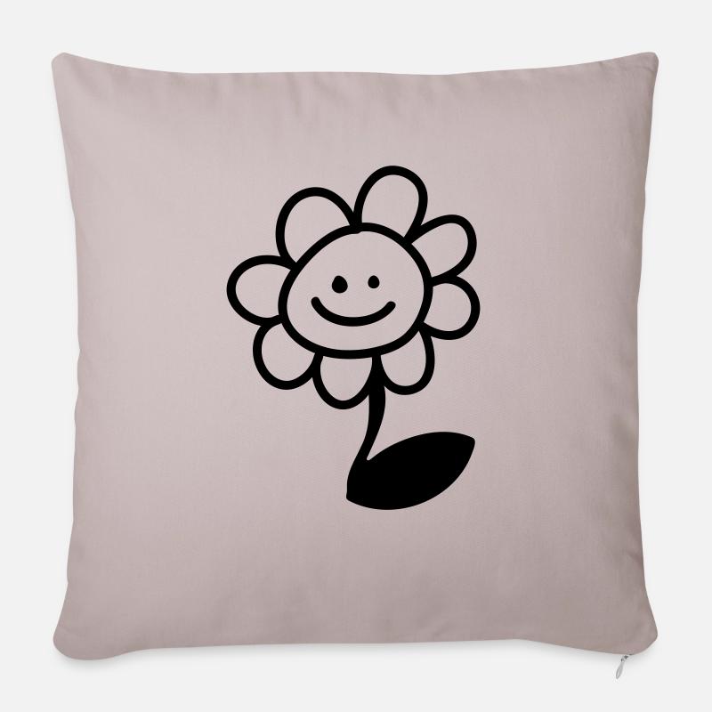 Heureux de fleur - Line - Housse de coussin décorative 45 x 45 cm - taupe clair