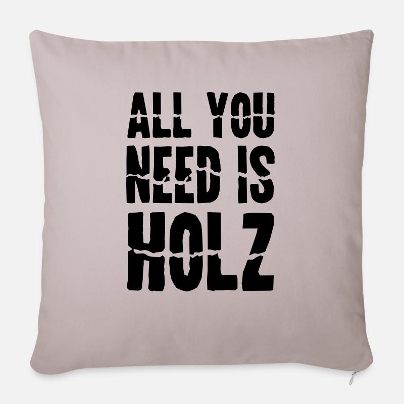 all you need is Holz - Sofakissenbezug 45 x 45 cm - helles Taupe